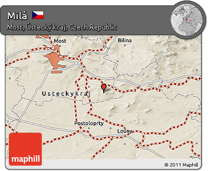 Shaded Relief 3D Map of Milá
