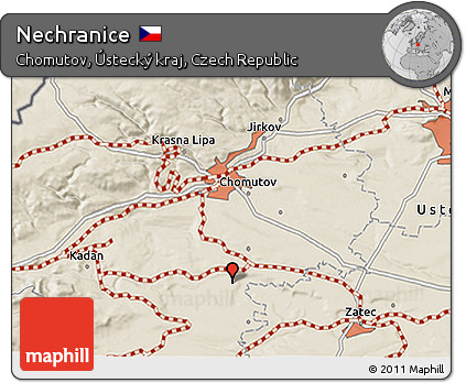Shaded Relief 3D Map of Nechranice