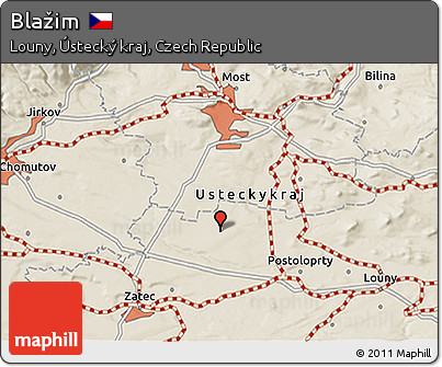 Shaded Relief 3D Map of Blažim