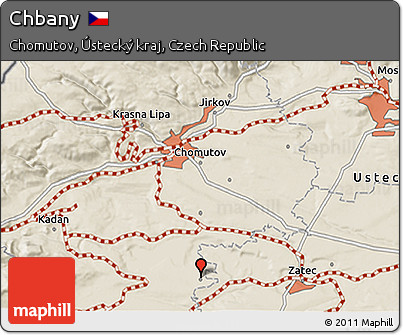 Shaded Relief 3D Map of Chbany