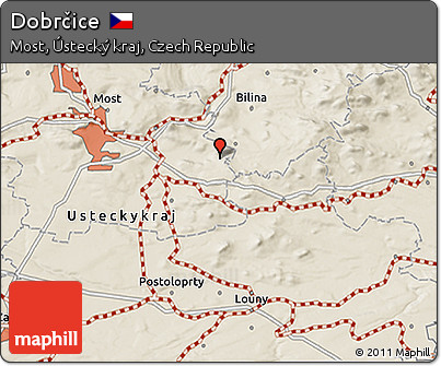 Shaded Relief 3D Map of Dobrčice