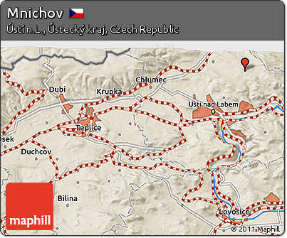Shaded Relief 3D Map of Mnichov