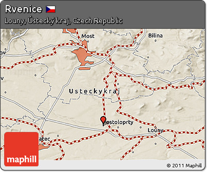 Shaded Relief 3D Map of Rvenice
