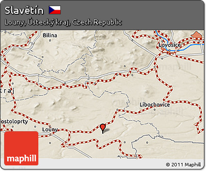 Shaded Relief 3D Map of Slavětín