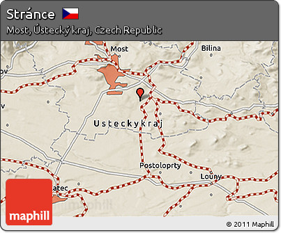 Shaded Relief 3D Map of Stránce