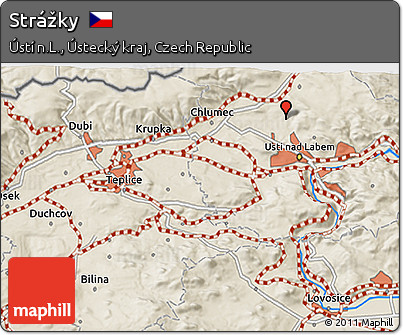 Shaded Relief 3D Map of Strážky