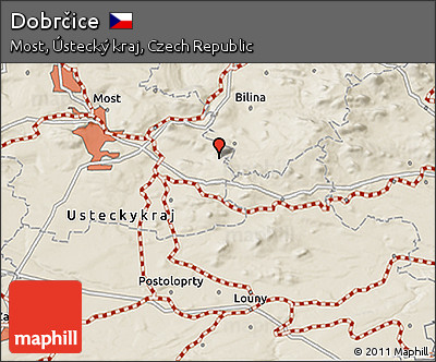 Shaded Relief 3D Map of Dobrčice