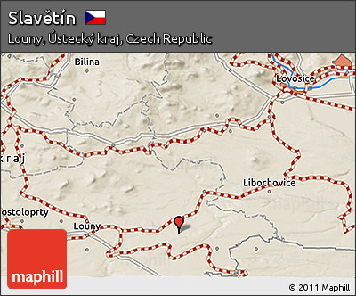 Shaded Relief 3D Map of Slavětín