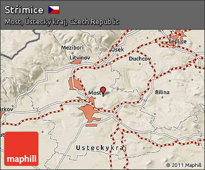 Shaded Relief 3D Map of Střimice