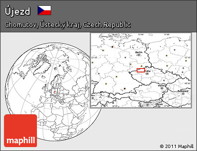 Blank Location Map of Újezd