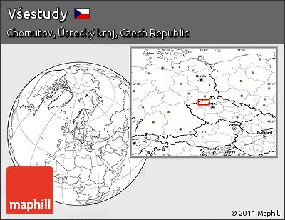 Blank Location Map of Všestudy