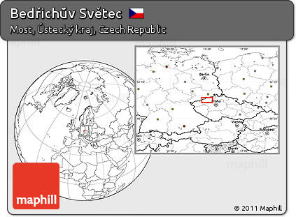Blank Location Map of Bedřichŭv Světec