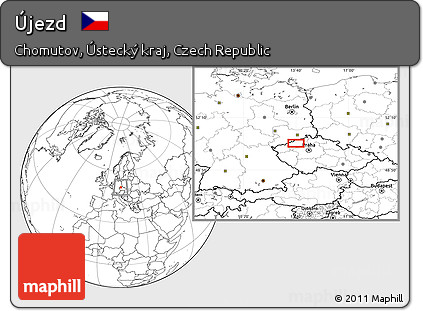 Blank Location Map of Újezd