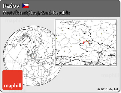 Blank Location Map of Rašov