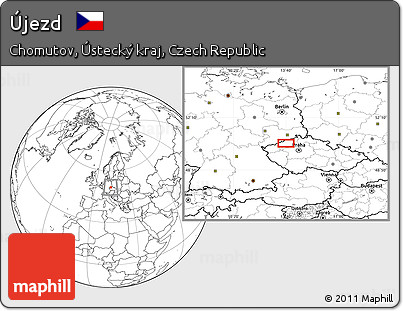 Blank Location Map of Újezd