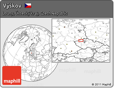 Blank Location Map of Výškov