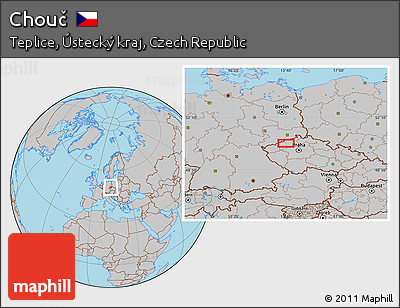 Gray Location Map of Chouč