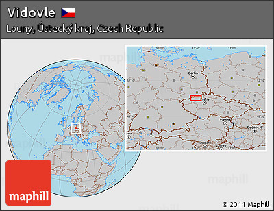 Gray Location Map of Vidovle