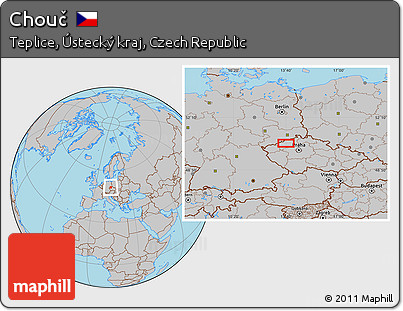 Gray Location Map of Chouč