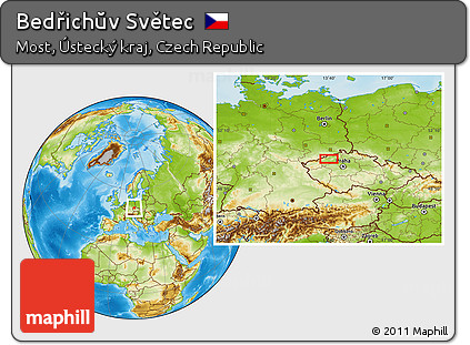 Physical Location Map of Bedřichŭv Světec