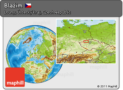 Physical Location Map of Blažim
