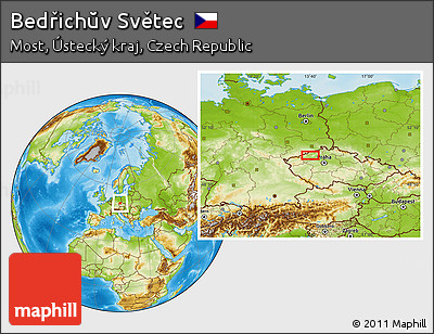 Physical Location Map of Bedřichŭv Světec