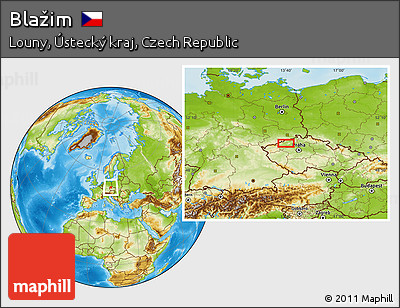 Physical Location Map of Blažim