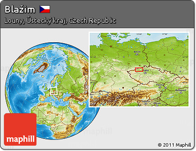 Physical Location Map of Blažim