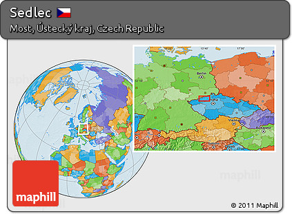 Political Location Map of Sedlec