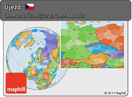 Political Location Map of Újezd