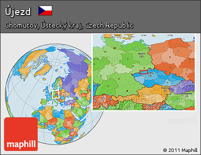 Political Location Map of Újezd