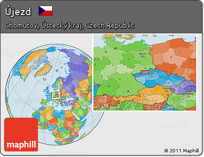 Political Location Map of Újezd
