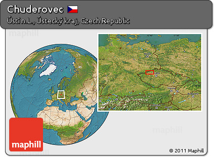 Satellite Location Map of Chuderovec
