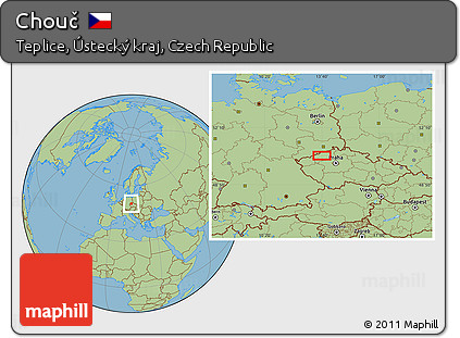 Savanna Style Location Map of Chouč