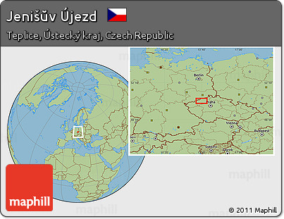 Savanna Style Location Map of Jenišŭv Újezd