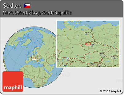 Savanna Style Location Map of Sedlec