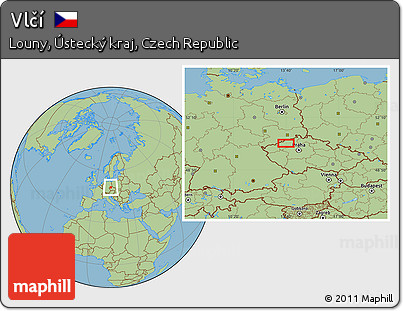 Savanna Style Location Map of Vlčí