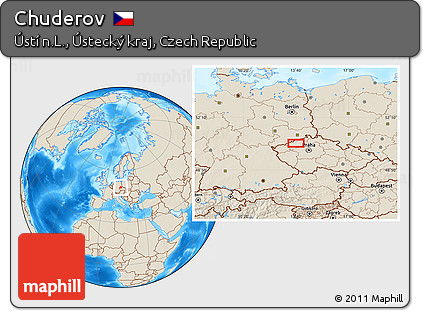 Shaded Relief Location Map of Chuderov