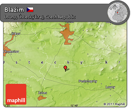 Physical Map of Blažim