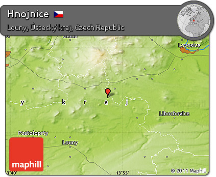 Physical Map of Hnojnice