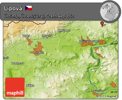 Physical Map of Lipová