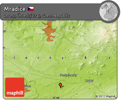 Physical Map of Mradice