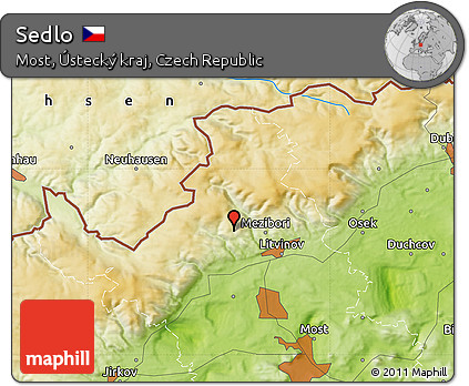 Physical Map of Sedlo