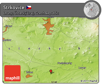 Physical Map of Strkovice