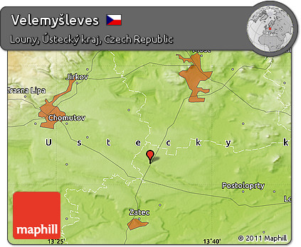 Physical Map of Velemyšleves