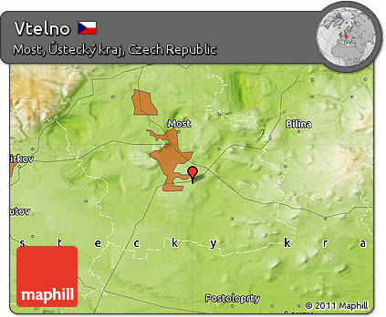 Physical Map of Vtelno