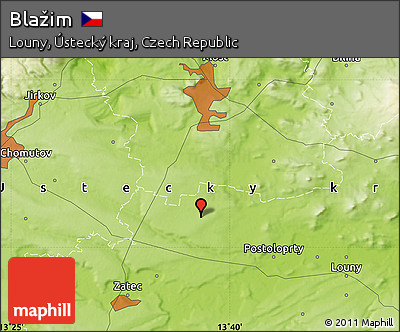 Physical Map of Blažim