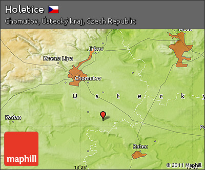 Physical Map of Holetice
