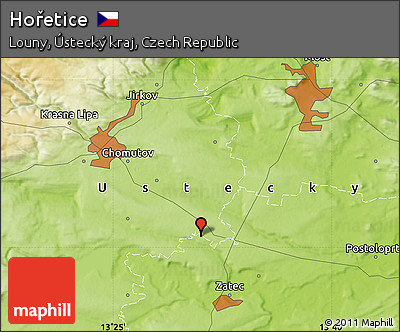 Physical Map of Hořetice