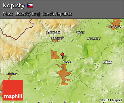 Physical Map of Kopisty